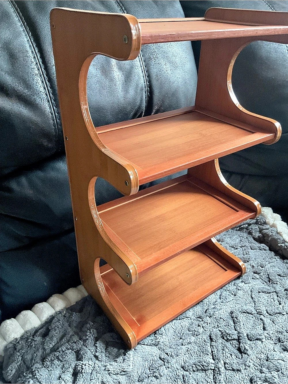 4 Tier Wooden Storage Shelf in Brown